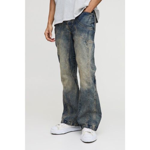 Jean flare délavé en denim - 28R - Boohooman - Modalova