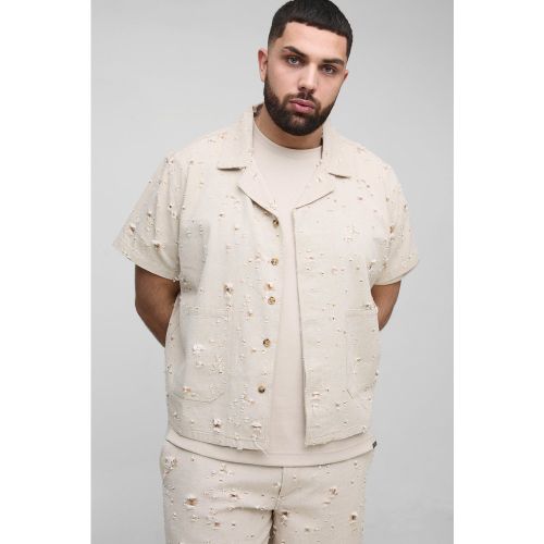 Grande taille - Chemise oversize en jean - XXXL - Boohooman - Modalova