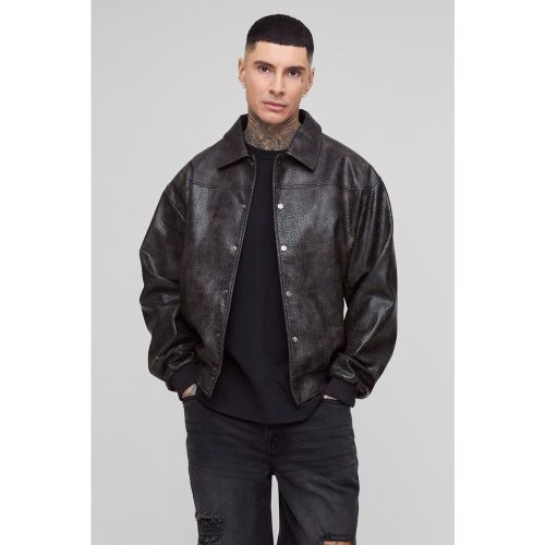 Tall - Bomber Harrington en synthétique - S - Boohooman - Modalova