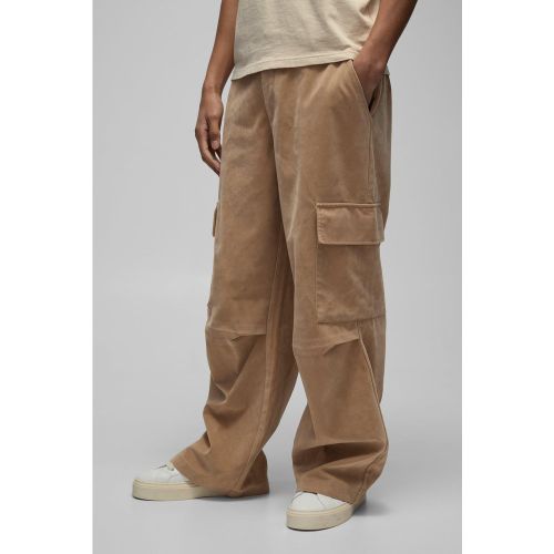 Pantalon cargo baggy en synthétique - 28R - Boohooman - Modalova