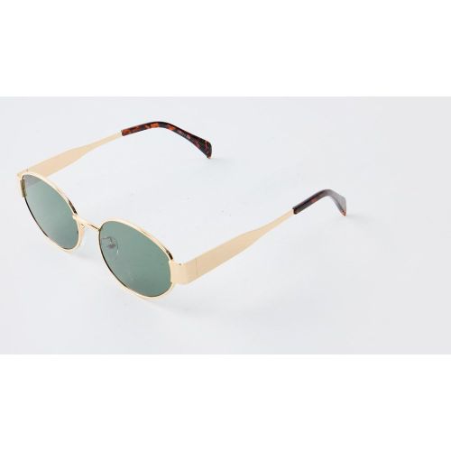 Lunettes de soleil rétro dorées - ONE SIZE - Boohooman - Modalova