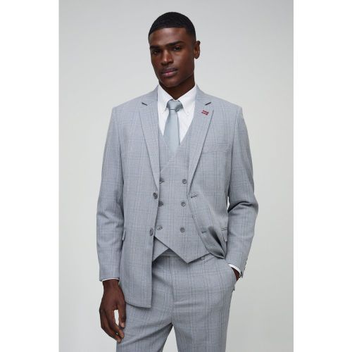 Blazer de costume droit à carreaux - 34 - Boohooman - Modalova
