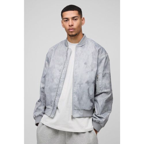 Bomber droit délavé en nylon homme - S - Boohooman - Modalova