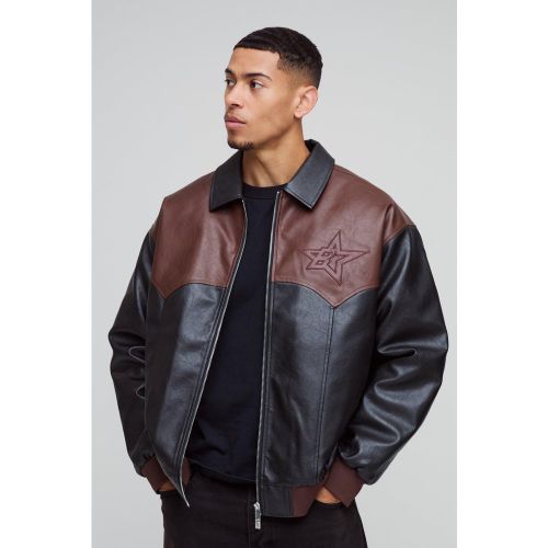 Bomber oversize à empiècements - S - Boohooman - Modalova