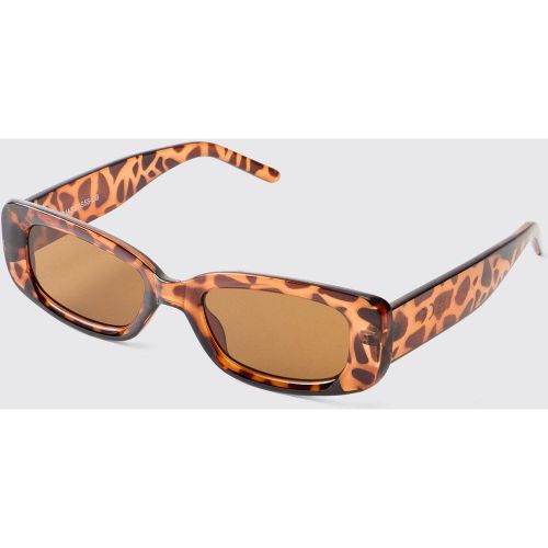Lunettes de soleil rectangulaires en plastique - ONE SIZE - Boohooman - Modalova