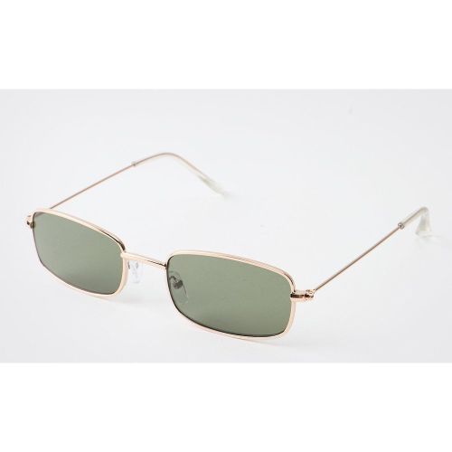 Lunettes de soleil rectangulaires en métal - ONE SIZE - Boohooman - Modalova
