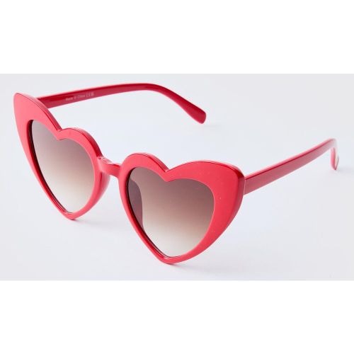 Lunettes de soleil en plastique à motif cœur - ONE SIZE - Boohooman - Modalova