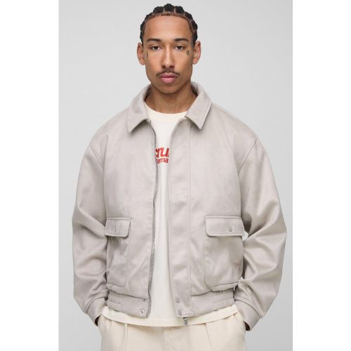 Veste Harrington oversize utilitaire en synthétique - S - Boohooman - Modalova