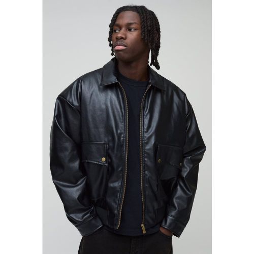 Bomber oversize en synthétique - MAN homme - S - Boohooman - Modalova