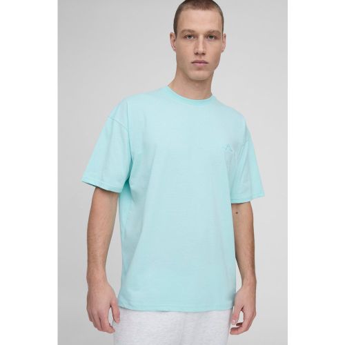 T-shirt oversize à col rond à signature BM - S - Boohooman - Modalova