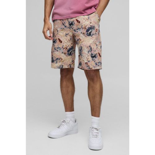 Short droit à motif tapisserie - 28 - Boohooman - Modalova