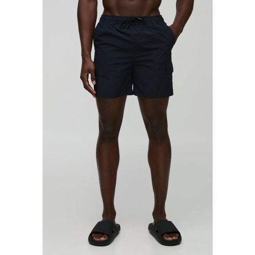 Short de bain cargo mi-long texturé - S - Boohooman - Modalova