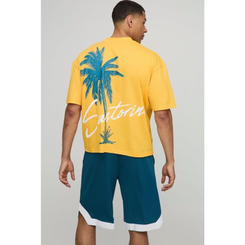 Ensemble oversize imprimé à col montant en mesh - S - Boohooman - Modalova