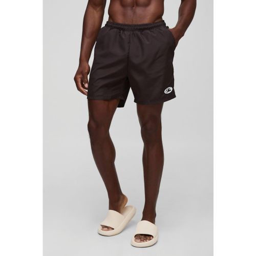 Short de bain mi-long à broderie - S - Boohooman - Modalova