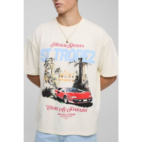 T-shirt oversize écru - S - Boohooman - Modalova