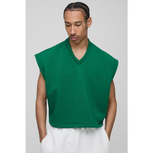 Sweat oversize court à col V - S - Boohooman - Modalova