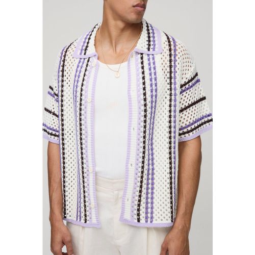 Chemise oversize rayée - S - Boohooman - Modalova