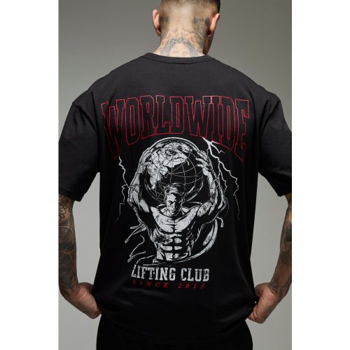 Tall - T-shirt de sport oversize à slogan Lifting Club - MAN Active - S - Boohooman - Modalova