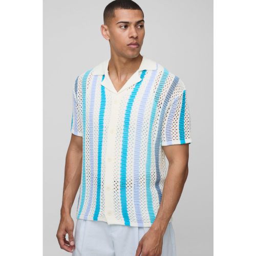 Chemise oversize rayée à coutures apparentes - S - Boohooman - Modalova