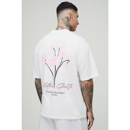 Tall - T-shirt oversize à col montant et imprimé dessin - 2XL - Boohooman - Modalova