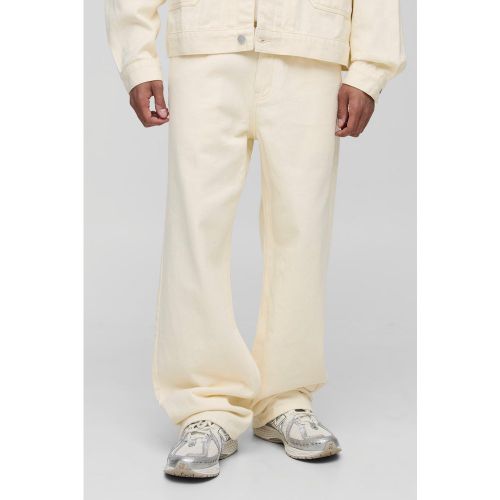 Jean large délavé - 28R - Boohooman - Modalova
