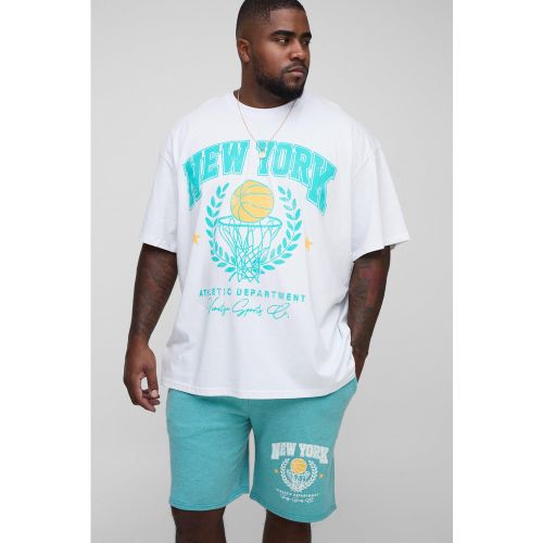 Grande taille - Ensemble oversize universitaire à imprimé New York - 2XL - Boohooman - Modalova