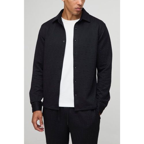 Ensemble texturé avec chemise et pantalon - S - Boohooman - Modalova