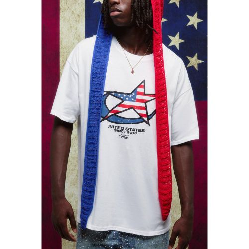 T-shirt oversize imprimé à slogan USA - MAN - S - Boohooman - Modalova