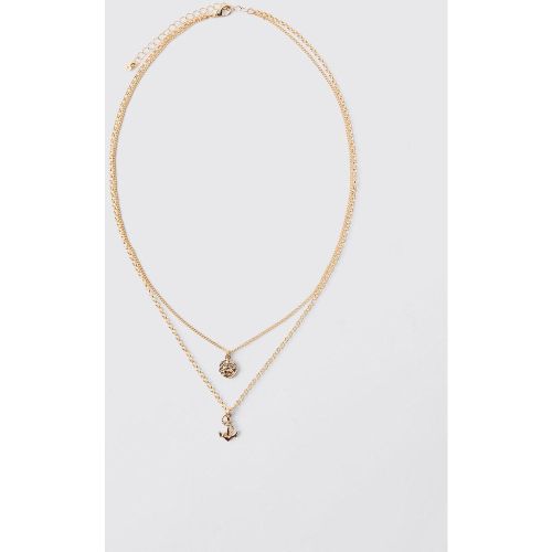 Collier à chaînes multiples et pendentifs - ONE SIZE - Boohooman - Modalova