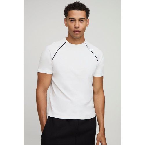 T-shirt oversize à surpiqûres contrastantes - S - Boohooman - Modalova