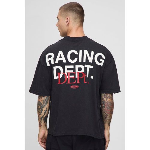 T-shirt oversize délavé à col montant - S - Boohooman - Modalova