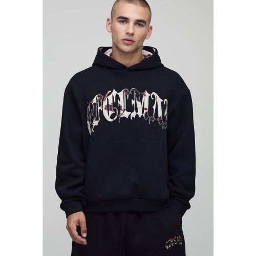 Sweat à capuche oversize à imprimé vache - S - Boohooman - Modalova