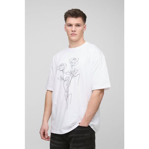 Tall - T-shirt oversize fleuri - 2XL - Boohooman - Modalova