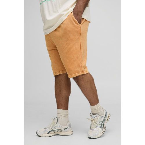 Grande taille - Short large délavé en jersey - 2XL - Boohooman - Modalova