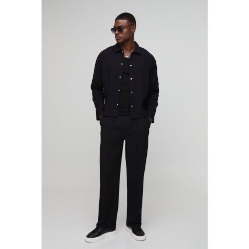 Ensemble oversize plissé avec Surchemise et pantalon - S - Boohooman - Modalova