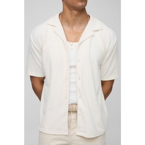 Chemise oversize en tissu éponge - S - Boohooman - Modalova