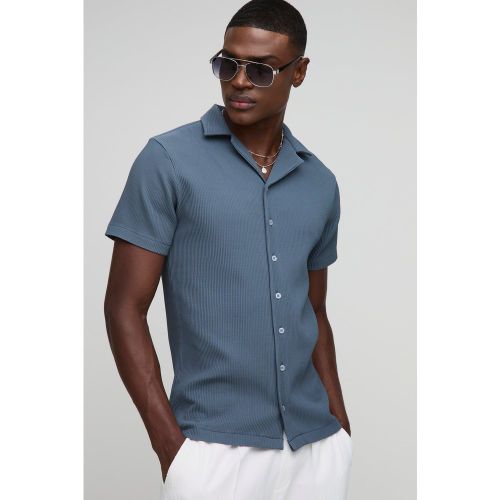 Chemise slim plissée - S - Boohooman - Modalova