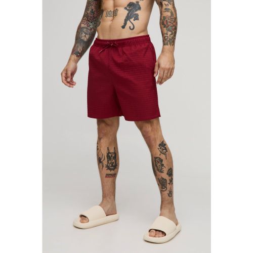 Short de bain mi-long à déchirures - S - Boohooman - Modalova