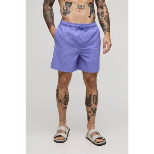 Short de bain mi-long à déchirures - S - Boohooman - Modalova