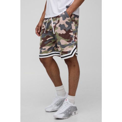 Short de basket en mesh à imprimé camouflage - S - Boohooman - Modalova