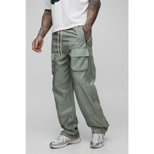 Tall - Pantalon cargo évasé à taille élastiquée - 2XL - Boohooman - Modalova