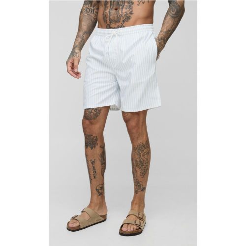 Tall - Short de bain mi-long à rayures - 2XL - Boohooman - Modalova