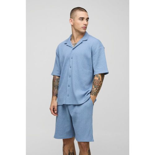 Ensemble oversize côtelé en jersey avec short - S - Boohooman - Modalova