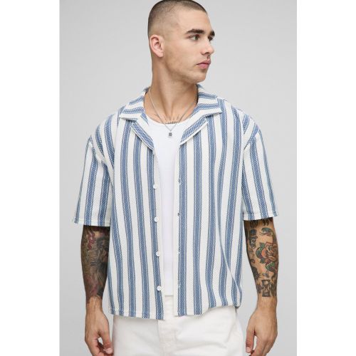 Chemise oversize rayée en jersey - S - Boohooman - Modalova