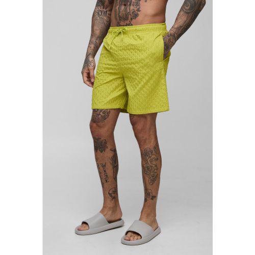 Tall - Short de bain mi-long texturé - 2XL - Boohooman - Modalova