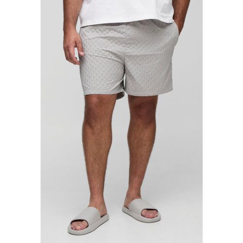Grande taille - Short de bain mi-long texturé - 2XL - Boohooman - Modalova