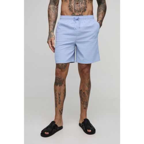 Tall - Short de bain mi-long à carreaux - 2XL - Boohooman - Modalova