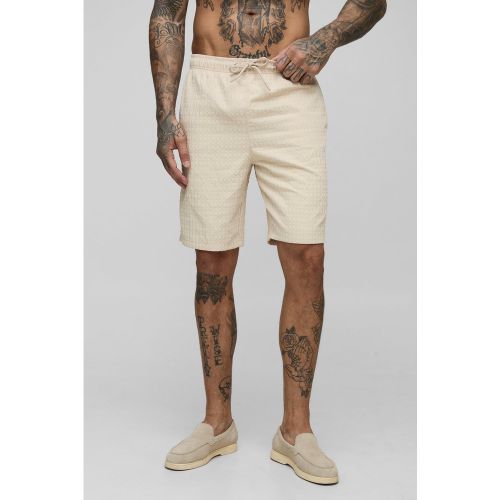 Tall - Short de bain long à carreaux - 2XL - Boohooman - Modalova