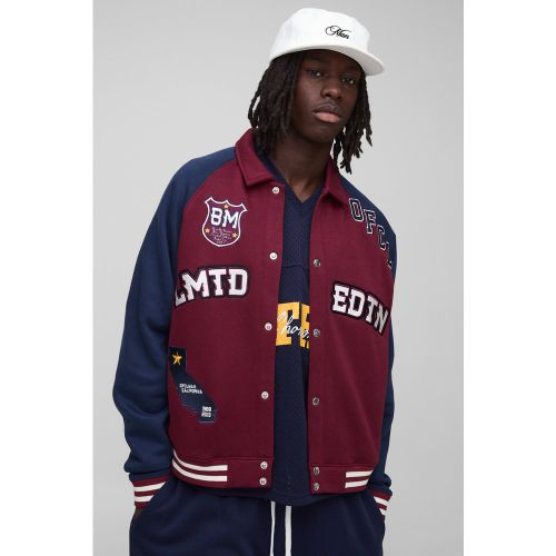 Veste universitaire oversize en jersey - Limited Edition - S - Boohooman - Modalova