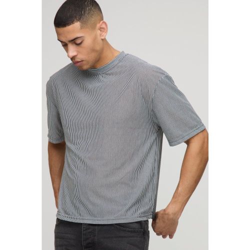 T-shirt oversize rayé - S - Boohooman - Modalova